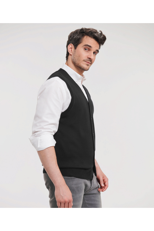 Cardigan col en V sans manche