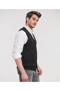 Cardigan col en V sans manche