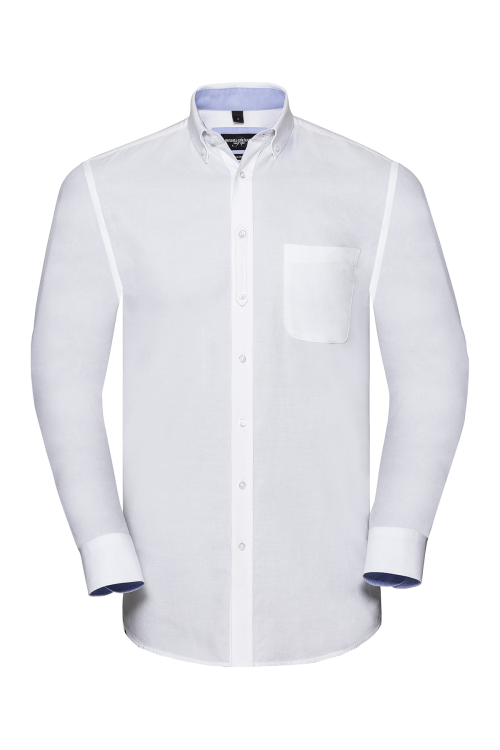 Chemise Washed Oxford Manches Longues Homme