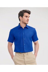 Chemise Oxford cintrée manches courtes facile d'entretien pour Homme