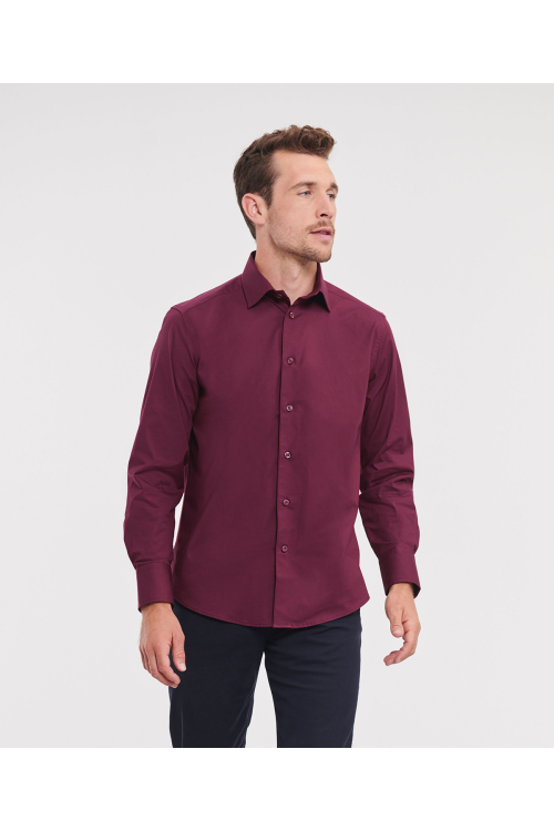 Chemise ajustée manches longues facile dentretien