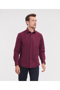 Chemise ajustée manches longues facile dentretien