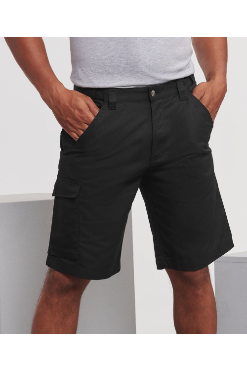 Short de travail en polyester et coton sergé