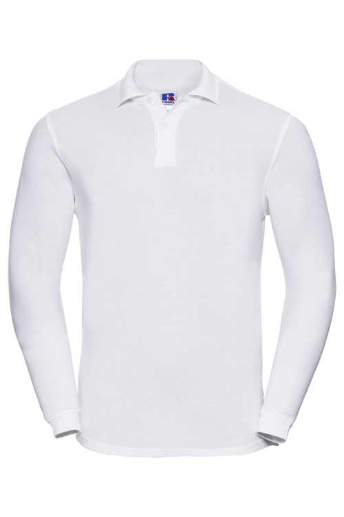 Polo piqué 100% coton, manches longues