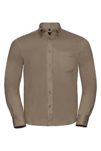 Chemise en sergé classique à manches longues Homme