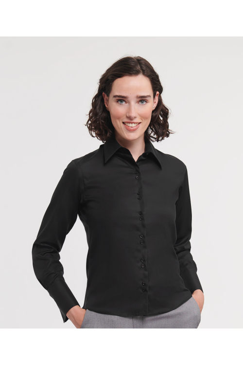 Chemise manches longues sans repassage pour femme