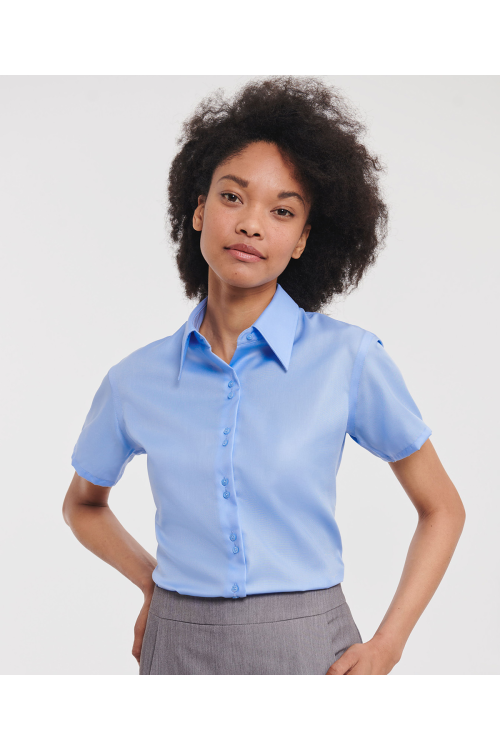 Chemise manches courtes sans repassage pour femme