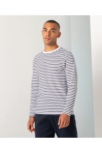 T-shirt unisexe rayé à manches longues