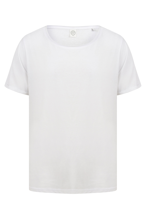 T-shirt unisexe à encolure dégagée