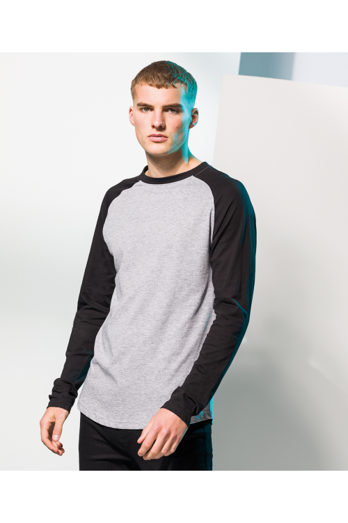 T-shirt de baseball à manches longues pour homme