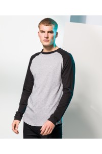 T-shirt de baseball à manches longues pour homme