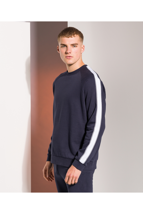 Sweat unisexe contrasté (avec bande contrastée le long des manches)