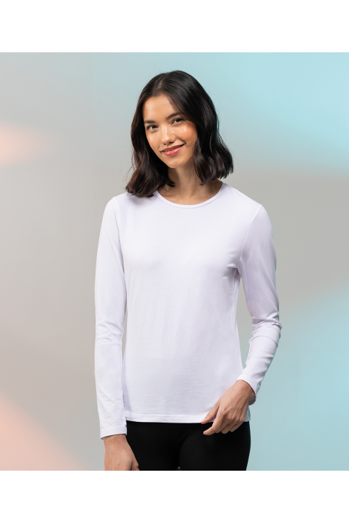 T-shirt stretch « Feel Good » à manches longues pour femme