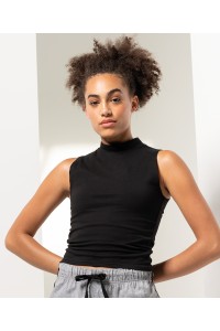 Crop top col montant