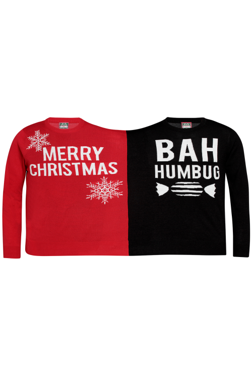 Pull siamois adulte Merry Christmas/Bah Humbug