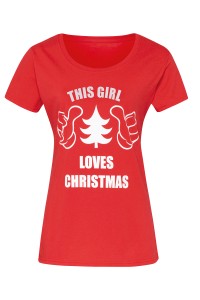 T-shirt « This girl loves Christmas » femme à manches courtes