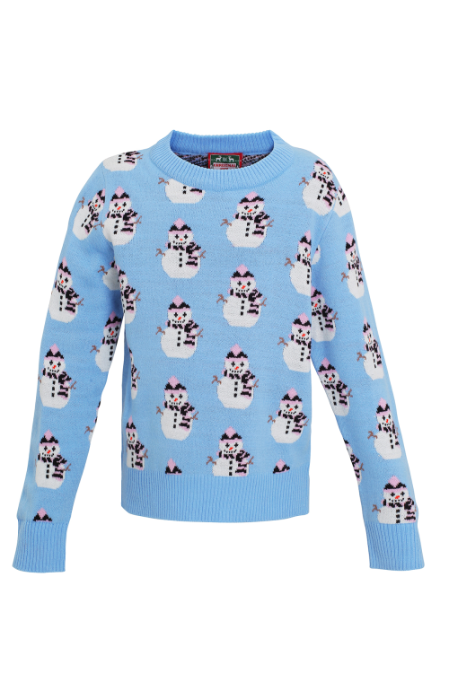Pull de Noël fille bonhomme de neige