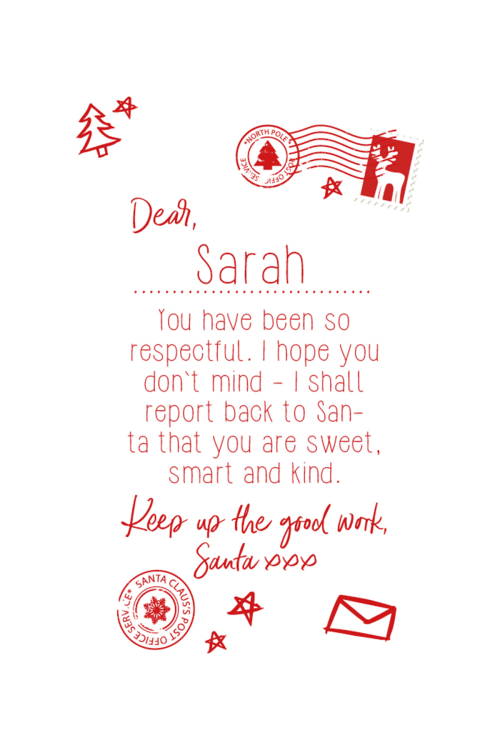 T-shirt enfant personnalisable Lettre au Père Noël