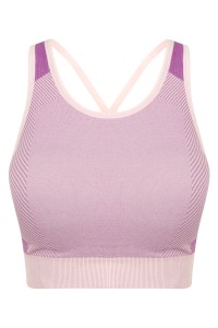 Haut court à empiècements sans coutures pour femmes