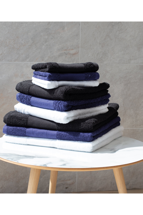 Serviette de toilette à bordure imprimable