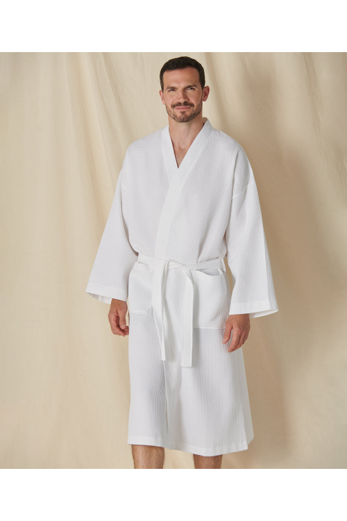 Peignoir en tissu gaufré