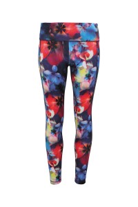 Legging performance femme TriDri® long à fleurs