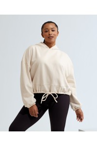 TriDri® Sweat à capuche oversize court femme