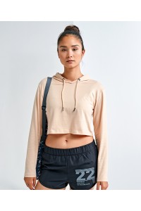 T-shirt à capuche crop TriDri® pour femme