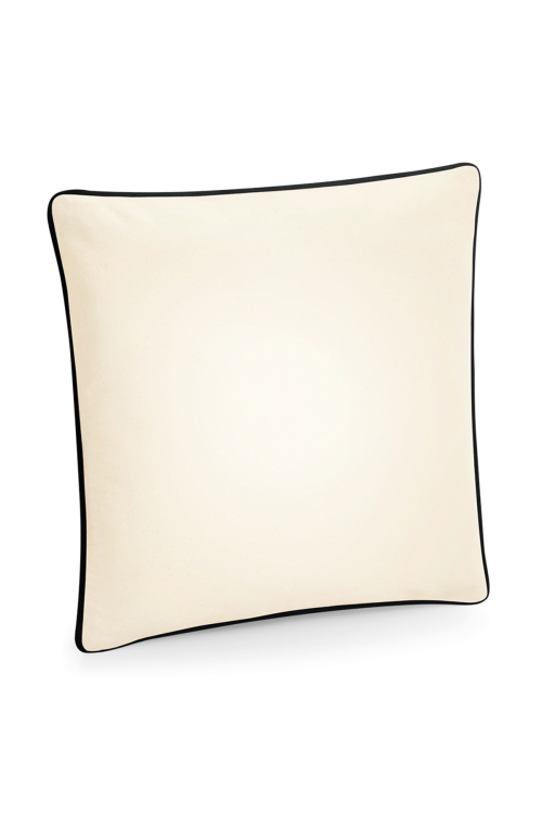 Housse de Coussin à Bord Passepoilé en Coton Issu du Commerce Équitable