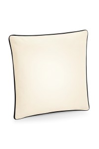 Housse de Coussin à Bord Passepoilé en Coton Issu du Commerce Équitable