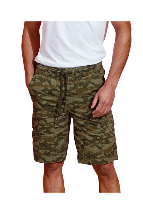 Short cargo homme camouflage 