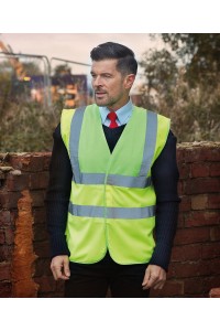 Gilet à 2 bandes et bretelles haute visibilité (HVW100)