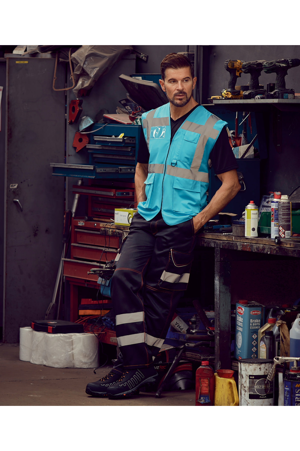 Gilet multifonction haute visibilité pour cadres (HVW801)