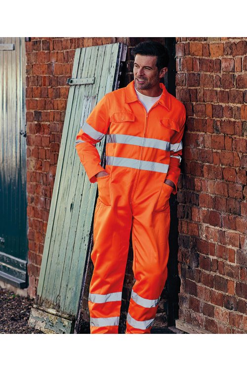 Bleu de travail haute visibilité en polyester-coton