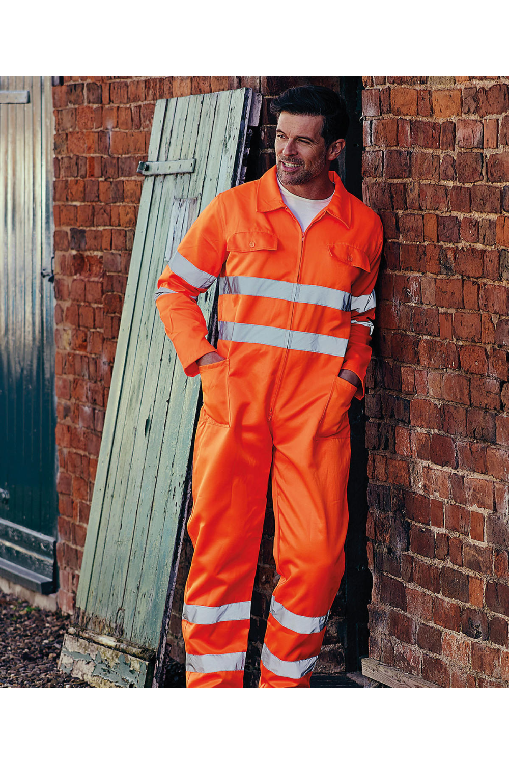 Bleu de travail haute visibilité en polyester-coton