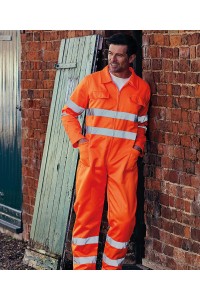 Bleu de travail haute visibilité en polyester-coton