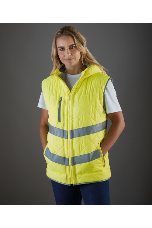 Gilet haute visibilité Kensington à capuche (avec doublure en molleton) (HV007)