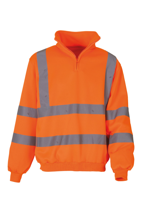 Sweat 1/4 zip haute visibilité (HVK06)