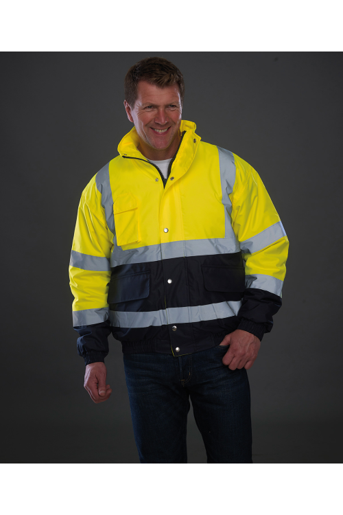 Blouson d'aviateur bicolore de haute visibilité (HVJ269)