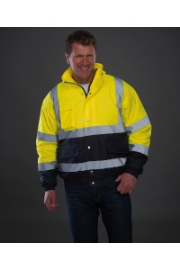 Blouson d'aviateur bicolore de haute visibilité (HVJ269)