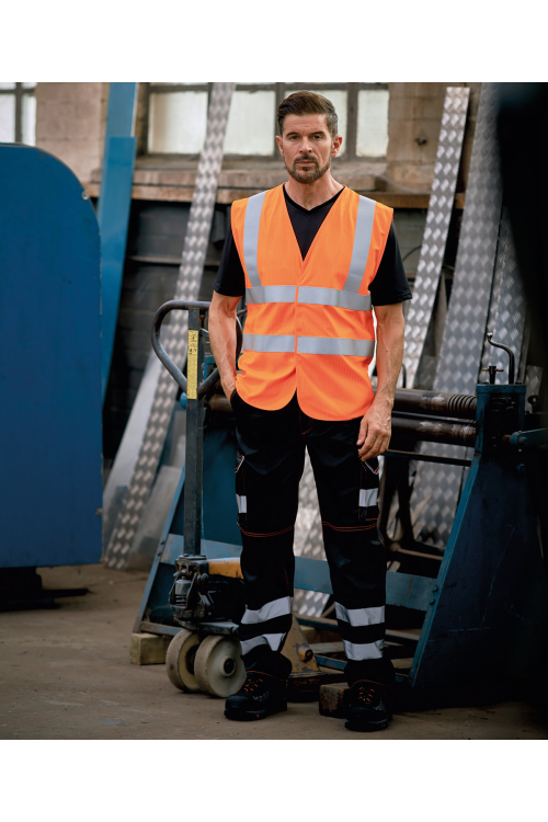 Gilet sans manches anti-statique antidéflagrant haute visibilité (HVW100ASFR)