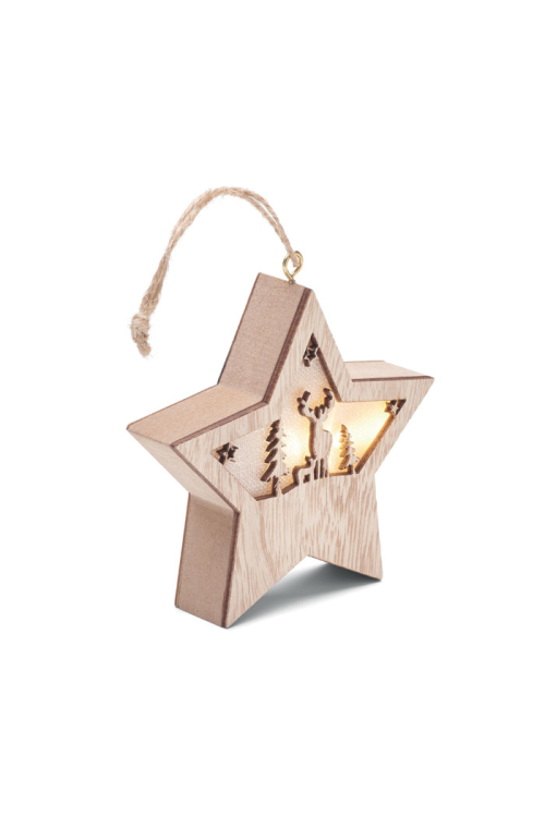 Suspension étoile MDF avec led