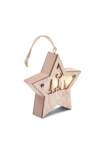 Suspension étoile MDF avec led