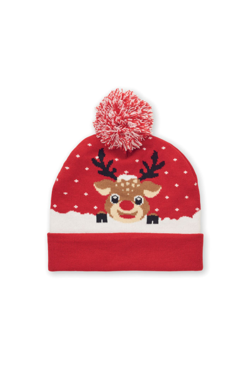 Bonnet à pompon tricoté