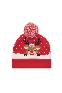 Bonnet à pompon tricoté