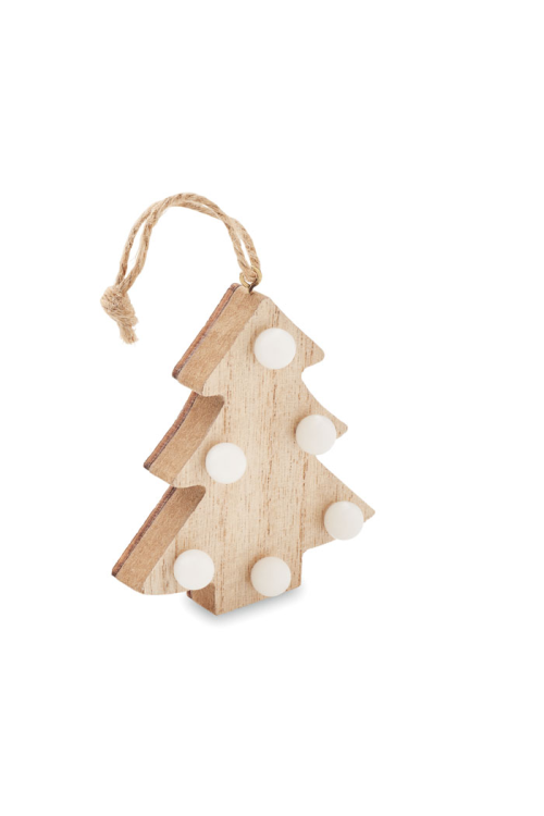 Sapin en bois avec lumières