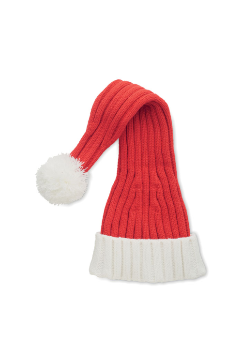 Long bonnet de Noël en tricot