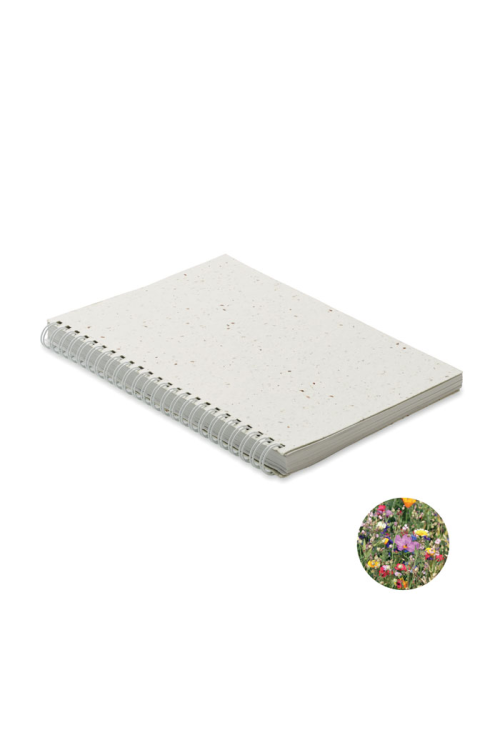 Carnet A5 couv. papier semence