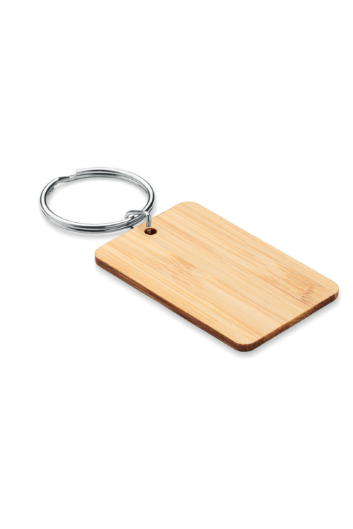 Porte-clés rectangulaire bambou