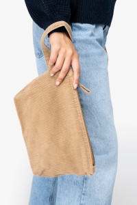 Pochette écoresponsable en velours côtelé